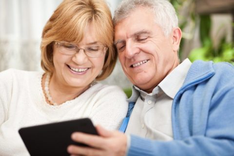 Grandparents with Ipad